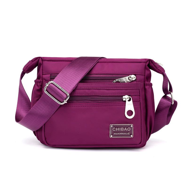 

Chi Leopard Nylon Crossbody Bag Women s 2 New Trendy Women s Bag One Shoulder Canvas Mom Bag Versatile Purple small