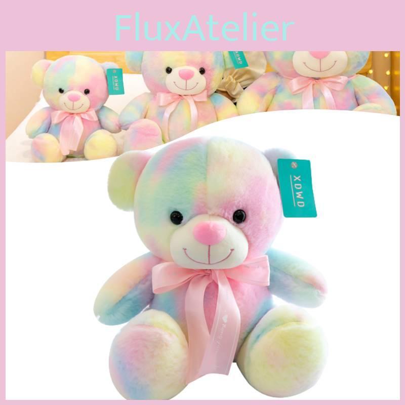 Rainbow Bear Plush Toy With Soft Cotton Material For Kids And Birthday Gift