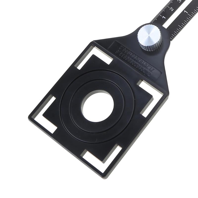 High Performance Adjustable Ceramic Tile Hole Open Locator Ruler Cutter Guide Tools Aluminum Alloy Lightweight Measurer