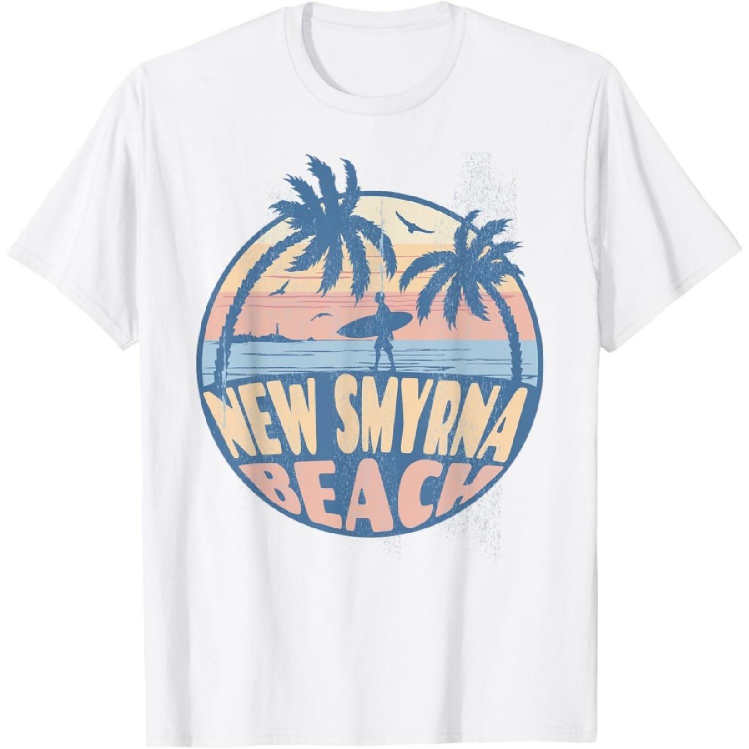 New Smyrna Florida Beach Surf Summer Vacation Vintage T-Shirt XXXXXL белый