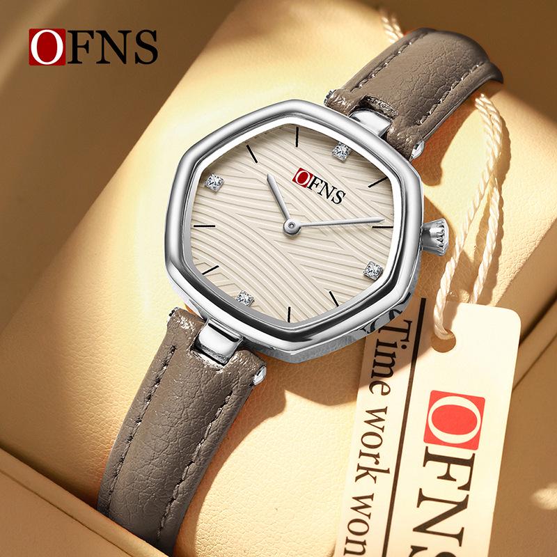 OFNS Hexagonal Quartz Waterproof Fashion Watch