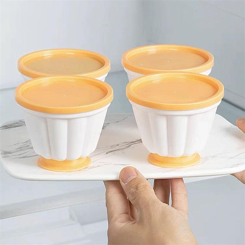 4Pcs Pudding Mould Bakeware Reusable Diy Jelly Pudding Cake Mold Plastic Jelly Mold Baking Tool Cake Mold Bread