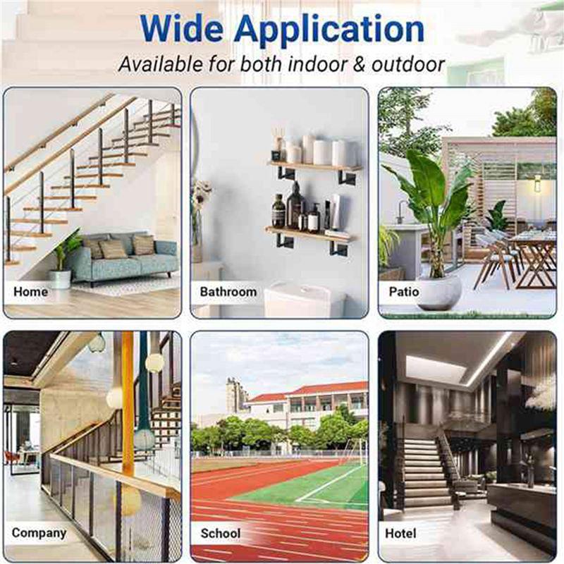 M-Modern-4 Stück Verstellbare Handlaufhalterungen, Treppengeländerhalterungen, Handlaufhalterungen für Treppen, Wandmontagehalterungen