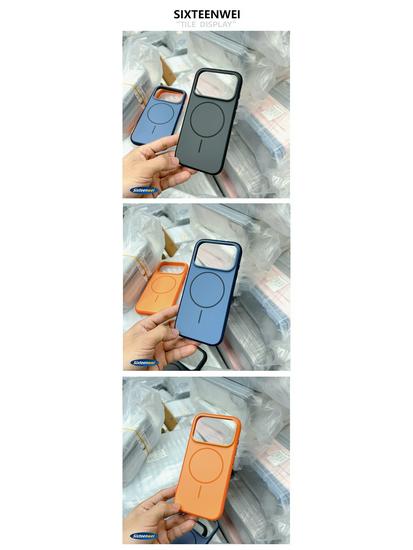 iPhone 17 Pro Max MagSafe-Compatible Thin Ring Magnetic Case with AI Button.