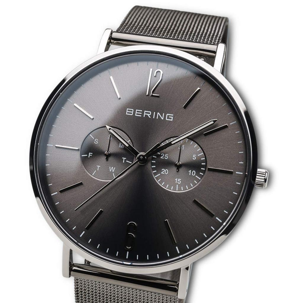 BERING Men's Analog Quartz Watch, Classic Collection, Stainless Steel Strap & Sapphire Crystal, 14240-309. Officially Imported. 3-Year Internal