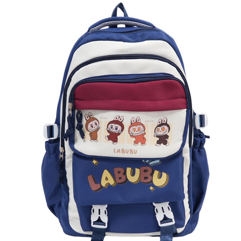 Školní batoh Studentský batoh Labubu, Roztomilý školní batoh, Velká kapacita, Lehký, Dětský batoh