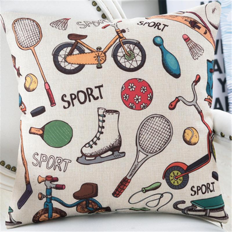 

45x45cm Fashion Car Sofa Seat Cushion Cover Cotton Linen Throw Pillowcase Home Living Room Bedroom Decoration 45x45cm