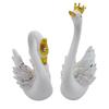 Schwanenpaar Figuren Liebesvögel für Heimdeko, Romantischer Jahrestag, Geburtstagsgeschenk-9cm