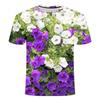 Summer hot sale, flower series 3D printed top comfortable and fashionable, creative personality short-sleeved shirt casual t-shirt