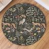 Plants and Animals Round Carpet Cartoon Image Floor Mat Cute Circular Mats Living Room Bedroom Home Pet Mats Home Decoration