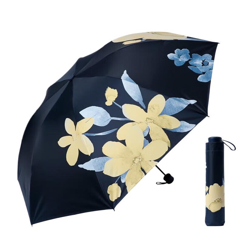 Tiantang Black Vinyl UV Protection Folding Umbrella