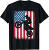 Dirt Bike Motocross Biker American Flag 4th of July Boys Men Unisex T-Shirt 11