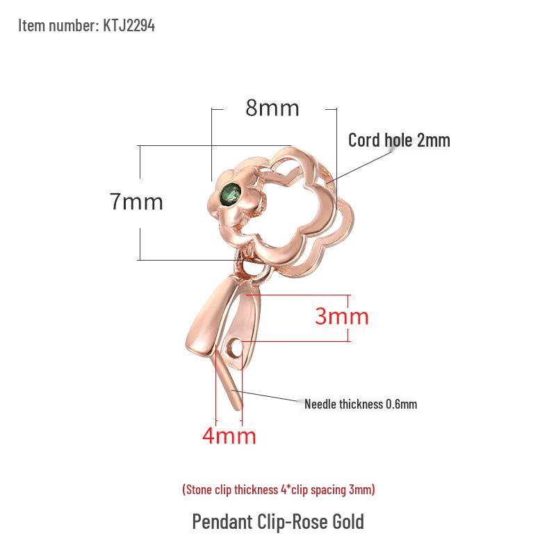 

S925 Sterling Silver Jade Pendant Clip Necklace - Minimalist Jadeite Guanyin Design