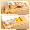 Doppelschichtige Schreibwarenbox Multifunktionale Hightech-Stiftebox Stifteboxen Schul- Bürobedarf