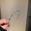 Bride Headwear Baroque Rhinestone Hair Band Girl Thin Hair Hoop Korean Style Headwear Leaf Headband