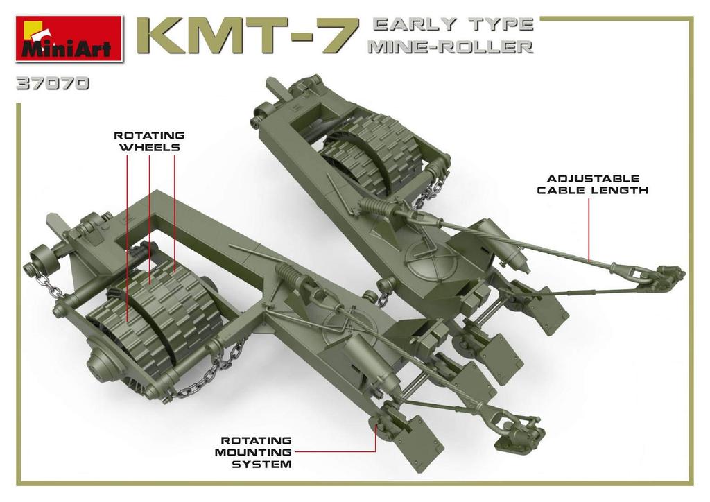 MiniArt Scale Early Model Mine Roller Plastic Model Kit MA37070 1/35 KMT-7