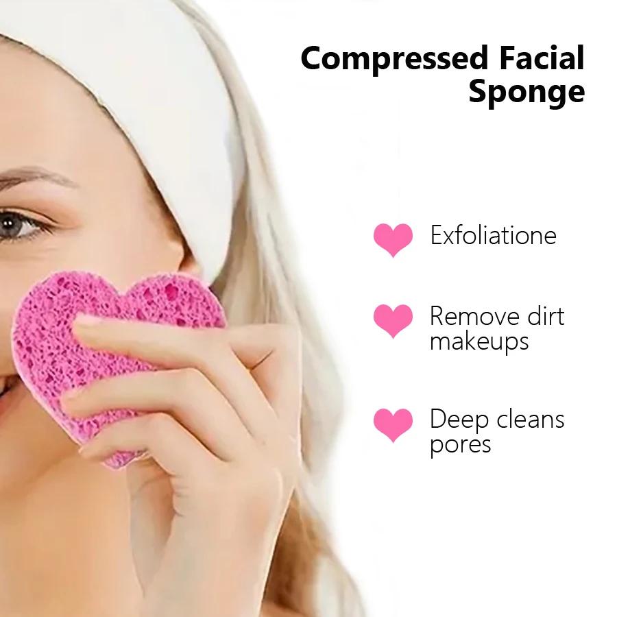 10Pcs Cellulose Face Sponges Compressed Facial Spa Cleansing Massage Pore Exfoliating Mask Makeup Removal Tool