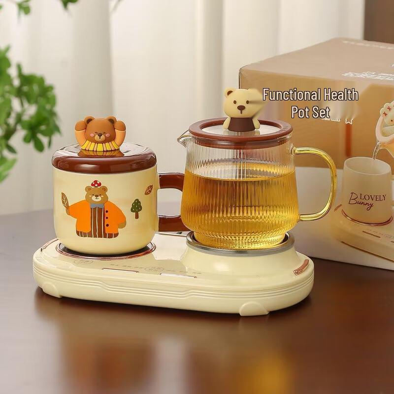 Shangqi Dual Pot Electric Health Stew Pot - Fun Bear Edition