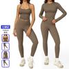 Womens Quick Dry Stretchy Yoga Set Workout Running Sport Outfit