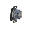 Three-position Roller Shutter Switch 1-0-2 (module), Matt Black Simon54