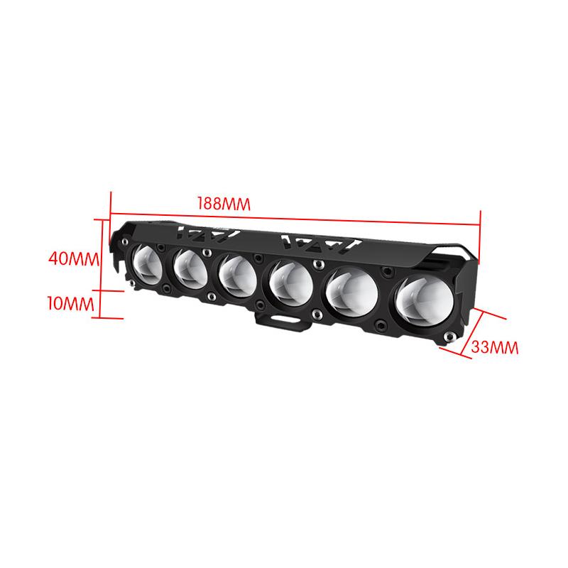 Motorcycle LED Spotlights 6 Lens Motorbike LED Fog Lamp Hi/Low Beam Scooter SUV ATV Running Lamp For Off-road 4X4 ATV SUV 12V 24V