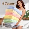 1/4pcs Super Absorbent Adult Towel Ultrafine Fiber Quick Dry Textured Towel Soft Home Thicken Bath Towel Coral Velvet