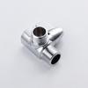 Brass Shower Head Water Separator Chrome Plated Wall Mount Bathroom Faucet One-In Two-Out Changeover Valve Modern Simple Design