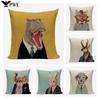 Pillowcase Animal Pillow Cases Funny Designer Cute Bunny Horse 45*45cm Child Sofa Home Decoration Linen Cushion Cover