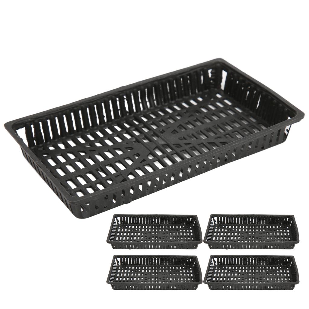 5PCS Fish Tank Planting Basket Plastic Hydroponic Net Pots for Aquarium Plants Cultivation