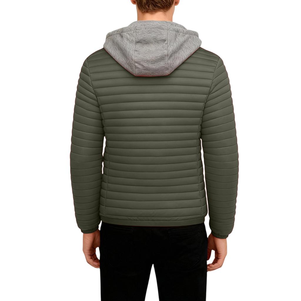 Men's Leisure Thin And Light Pork Rib Garment Hooded Hood Cotton-Padded Jacket Coat