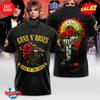 Camiseta 3D Guns N’ Rose – Camiseta Épica de Rock para Colecionadores de Música EUA