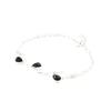 Les Trésors De Lily [I2619] - Silver 'Jet Black Goddess' Heart Bracelet - 10 Mm