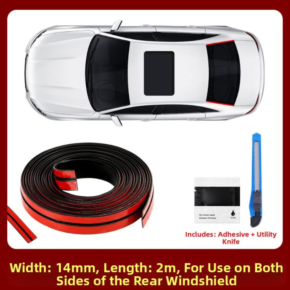

Car Windshield Waterproof Seal Strip for Sunroof and Door Edges 30mm Width 7m Length EPDM Rubber Soundproof Dustproof