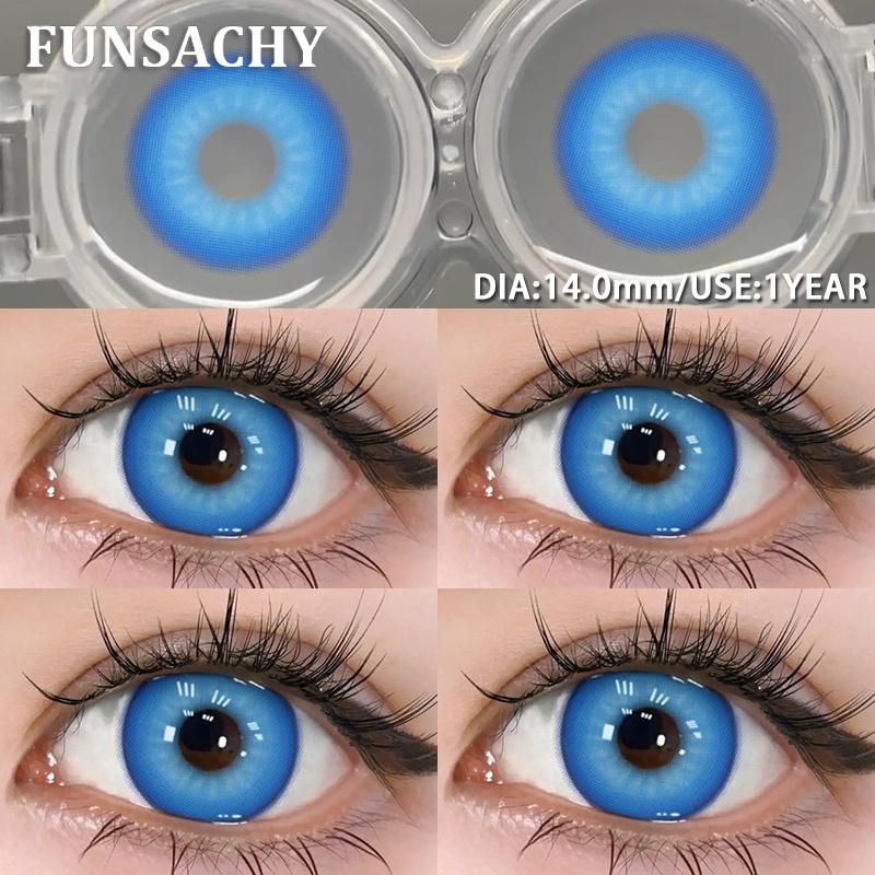 FUNSACHY 1 Pair FROYA Colored Contact Lenses Anime Cosplay 14.0mm Softlens Halloween Makeup Party Eye Contacts Yearly Cosmetics