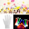 Bright Multi-colored Led Light-up Knitted Gloves Ideal For Halloween And Parties