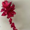 Red Rose Flower Hair Clips Artificial Flower Flower Petal Hairgrip Lily Tassels Hairpins  Bridal