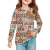 Girls' Long Sleeve Blouse - Round Neck Soft Waist Tunic