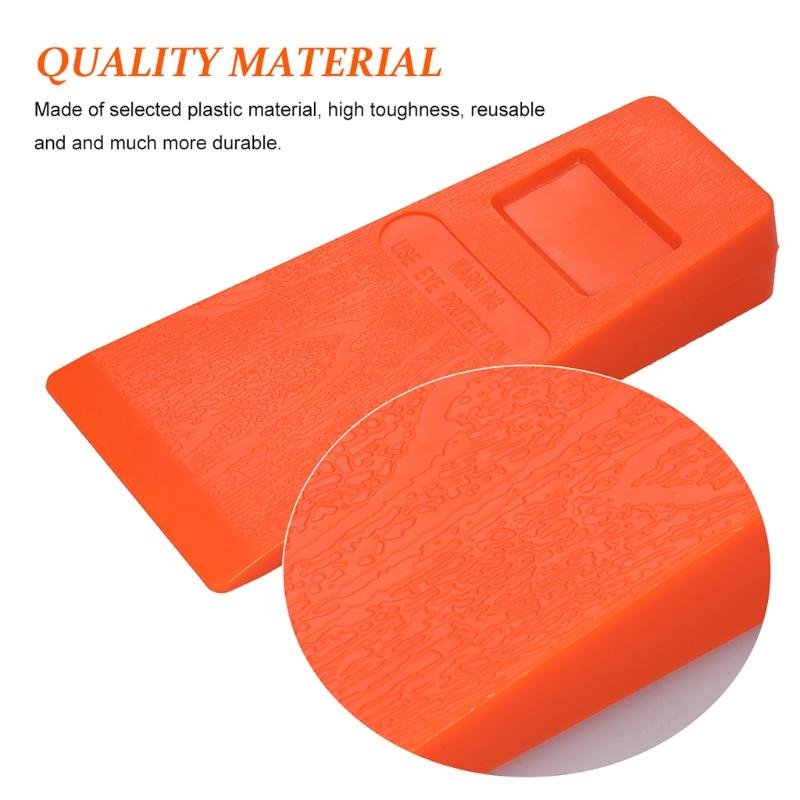 4 Piece 5.5 Inch Tree Felling Wedges with Spikes for Safe Tree Cutting Wedges Safely Felling Dogs Guide Trees Direction