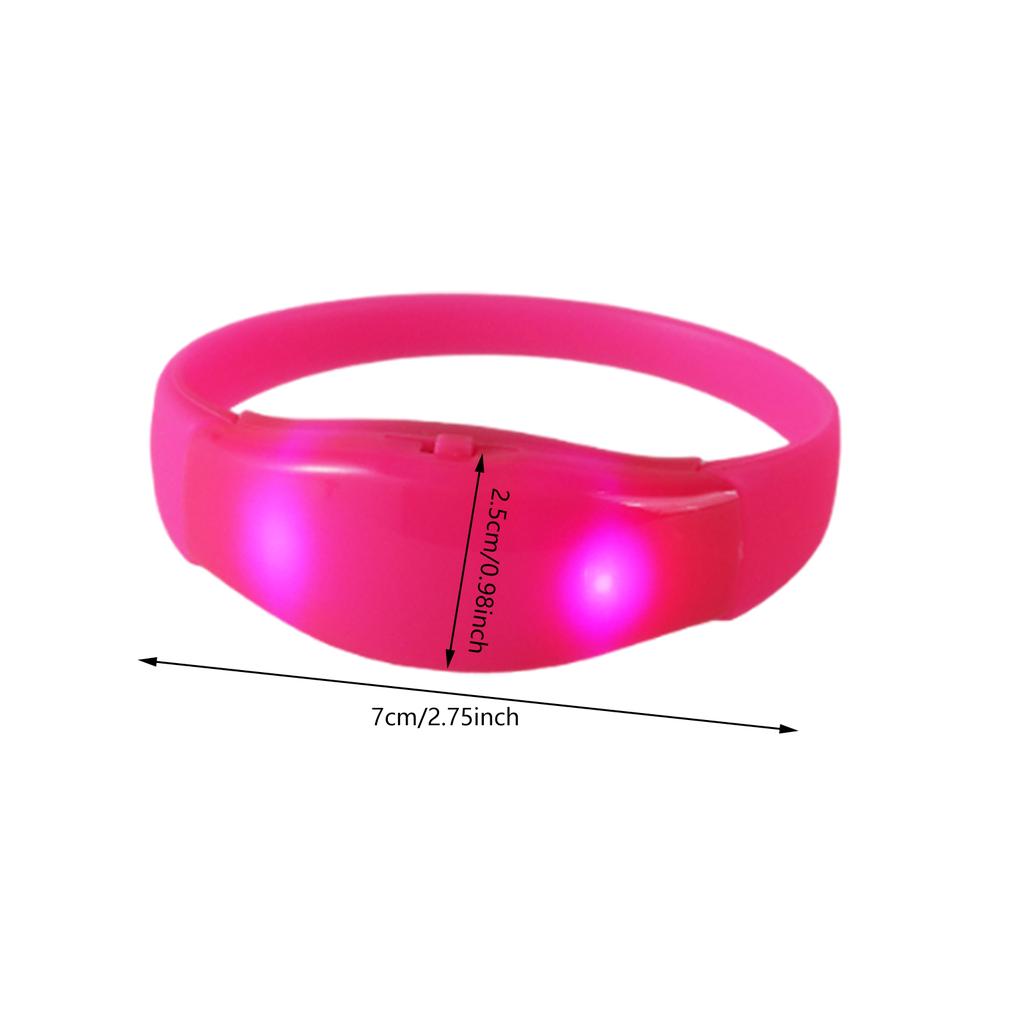 Pakke med 10 stemmeaktiverte silikonarmbånd blinkende lysende armbåndstilbehør flerfargede armbånd smykker