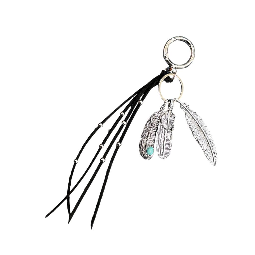 Feather Tassel Keychain With Glittery Faux Feather Ornament For Bags Backpacks Jewelry Accessories Elegant Gift Idea