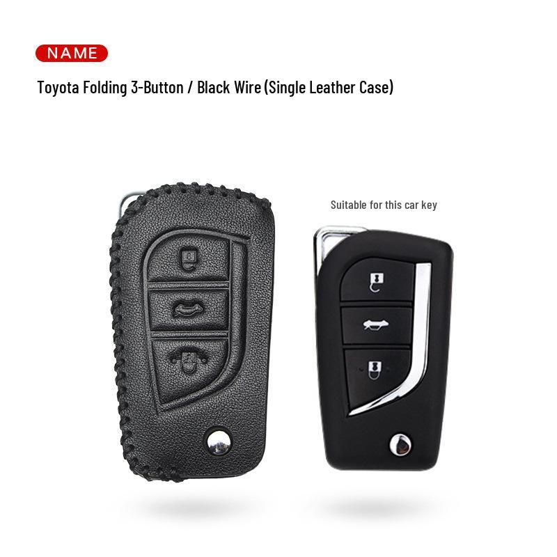 Toyota Genuine Leather Key Case Cover for RAV4, Camry, Corolla, Highlander