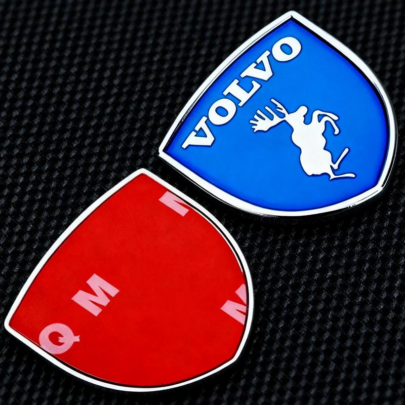 2 Stück Metall Auto Schild Logo Seitenkarosserie Heck Kofferraum Aufkleber Für Volvo AWD V50 S60 XC60 S40 XC40 XC90 V60 S80 S90 V90 V70 T6 T8