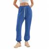 Modische Unifarbene Basic-Hose mit Kordelzug und Taschen, weich und bequem, Bleistift-Jogginghose für Damen