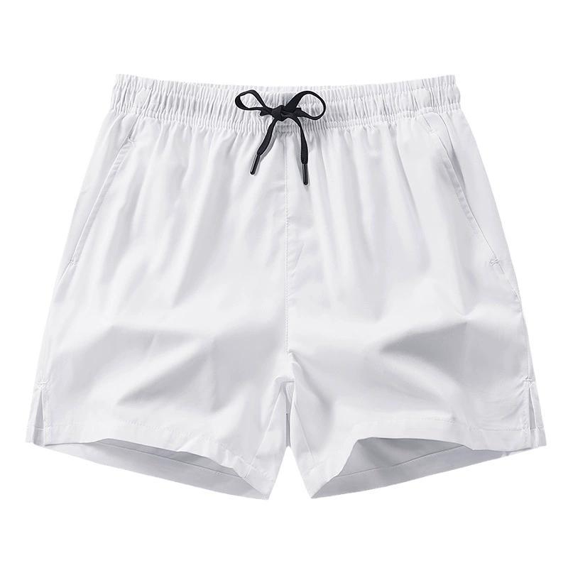 

Шорты из искусственного шелка, мужские, летние, легкие, дышащие, свободные и быстросохнущие, брюки с тремя точками, повседневные, спортивные, модные, универсальные, для парных моделей XS белый