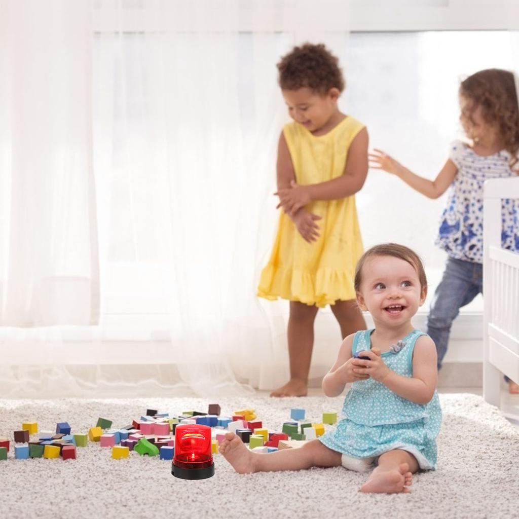 GLEAVI Police Light Toy Cosplay Cosply Fire Fighting Light Toy Rotating Signal Light LED Lamp Kids Toy Flashing Warning Light Shining Beacon Vehicle