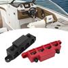 Pair Black Red Power Distribution Block Bus Bar M8 Terminal Studs for Cars RVs Ships Yachts