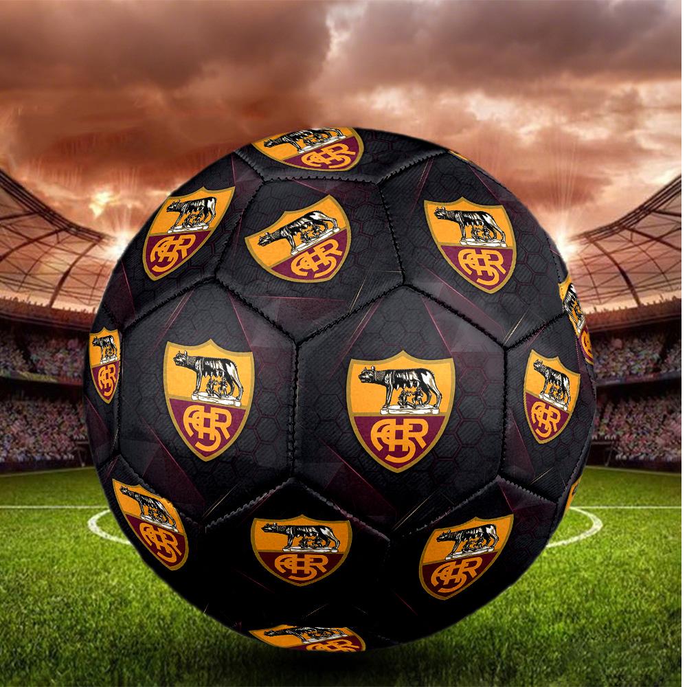 AS Roma Size 5 Football High Elastic Soccer Ball For Outdoor Competition Daily Training Play