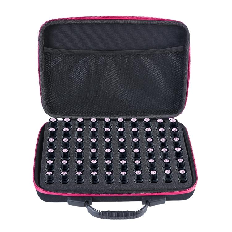

Essential Oil Carrying Case With 60 Girds For 5-10ML Bottles Sturdy Storage Organized Perfect For Women and Girls рожевий червоний колір