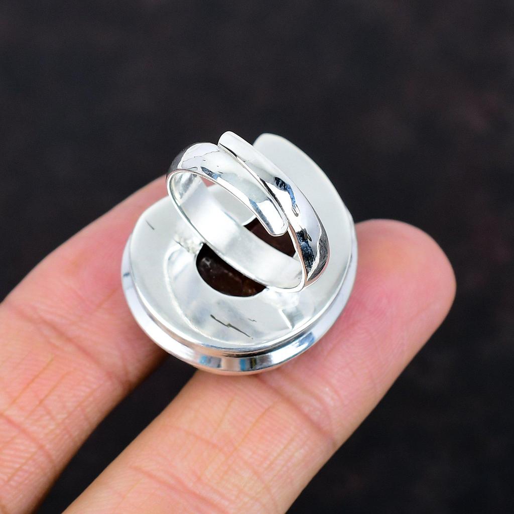 Ammonite opal doublet ring awesome gemstone jewelry antique ring 925 sterling silver ring adjustable handmade ring gifts for him