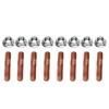 M8 1.25 Thread Turbo Stud Kit, Exhaust Manifold Bolt Set 8mm Exhaust Manifold Hardware
